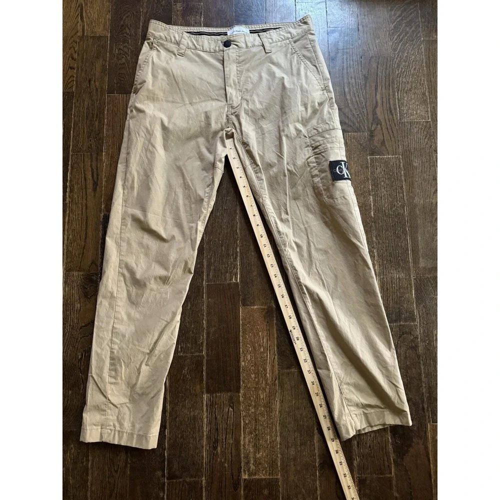 Calvin Klein Ripstop Taper Chino Hose Pants Men's Size Large Tan - Picture 7 of 8